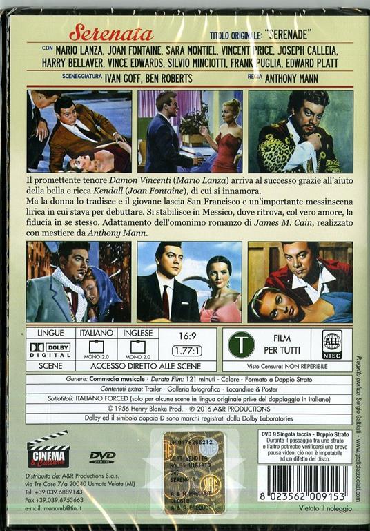 Serenata di Anthony Mann - DVD - 2