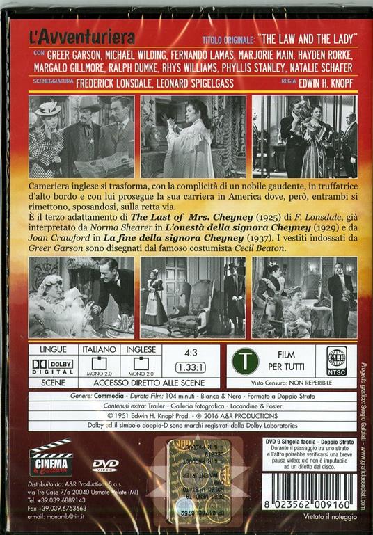 L' avventuriera di Edwin H. Knopf - DVD - 2