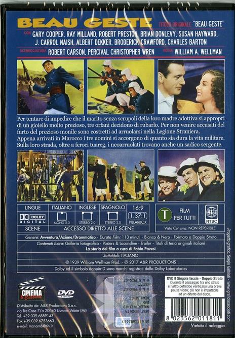 Beau geste (DVD) di William Augustus Wellman - DVD - 2