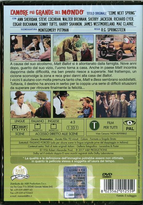 L' amore più grande del mondo (DVD) di Robert G. Springsteen - DVD - 2