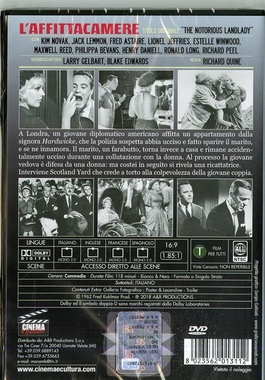 L' affittacamere (DVD) di Richard Quine - DVD - 2