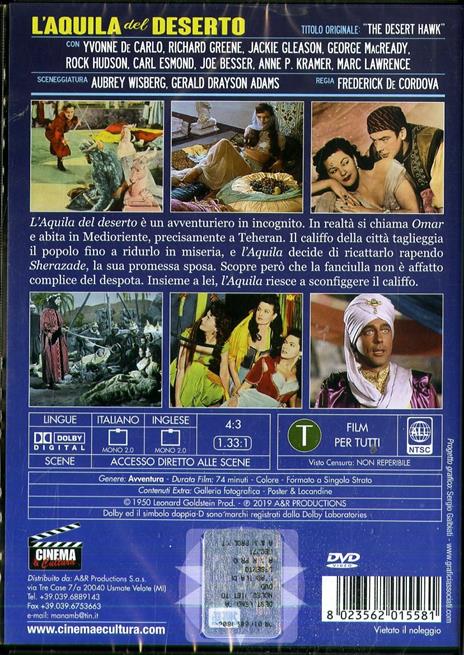 L' aquila del deserto (DVD) di Frederick De Cordova - DVD - 2