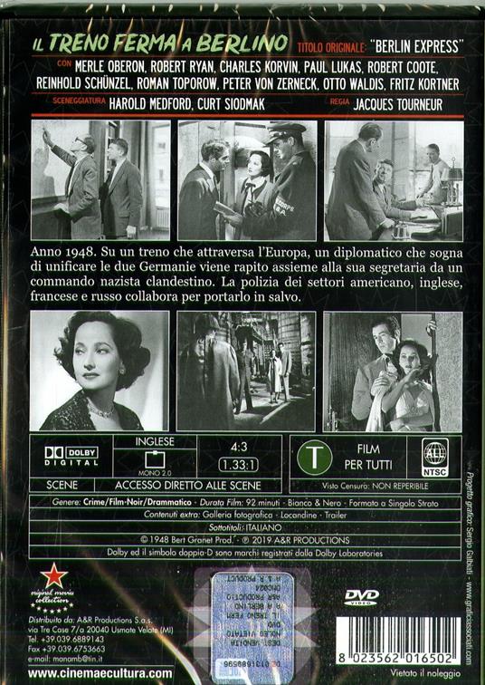 Il treno ferma a Berlino (DVD) - DVD - Film di Jacques Tourneur Giallo |  laFeltrinelli
