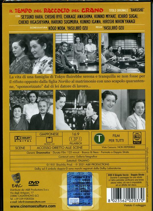 Il tempo del raccolto del grano (DVD) di Yasujiro Ozu - DVD - 2