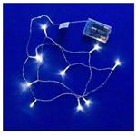 Catena Lineare 10 Led Bianco 0,9mt Luci natale