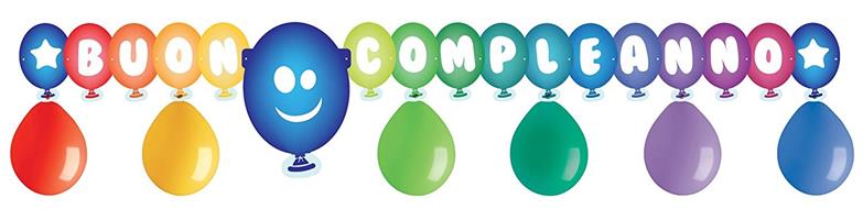 Kit Festone Buon Compleanno Con Palloncini Cf 6+1 - Giocoplast - Idee  regalo