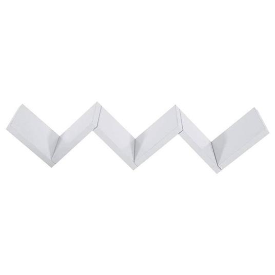 Mensola Parete Moderna Design Zig Zag Mensole Muro Scaffale 3 Ripiani  Bianco - ND - Idee regalo