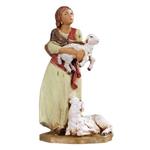 Fontanini Pastorella Con Pecora 12Cm Statuina In Resina Per Presepe (F-16)