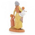 Fontanini Pastorella Con Due Bambini 12Cm Statuina In Resina Presepe (F-19)