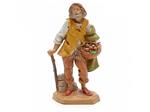 Fontanini Pastore Con Canestro 12Cm Statuina Presepe In Resina (F-78)