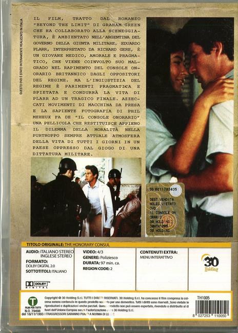 Il console onorario di John MacKenzie - DVD - 2