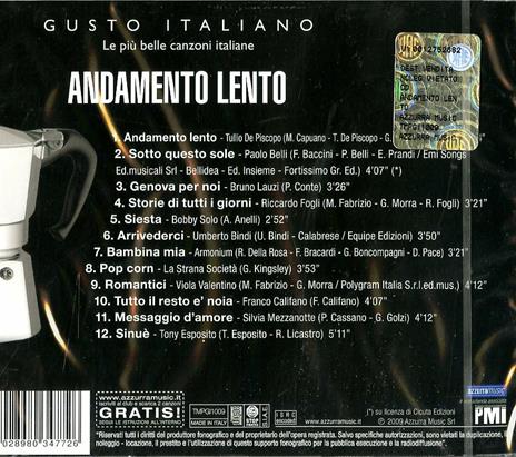 Andamento lento - CD Audio - 2