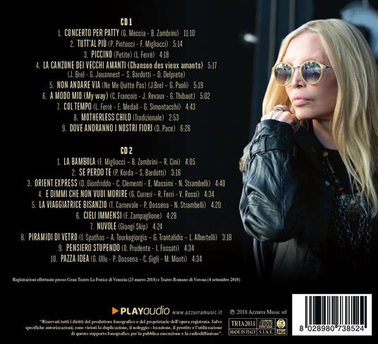 Live Teatro Romano di Verona & La Fenice di Venezia - CD Audio di Patty Pravo - 2