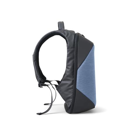 Zaino InTempo Tekniko Big con chiusura a combinazione, cavo antifurto e porta USB, Azzurro - 34 x 16 x 46 cm - 4