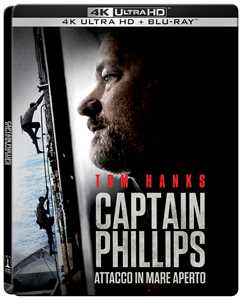 Film Captain Phillips. Attacco in mare aperto. Steelbook (Blu-ray + Blu-ray Ultra HD 4K) Paul Greengrass