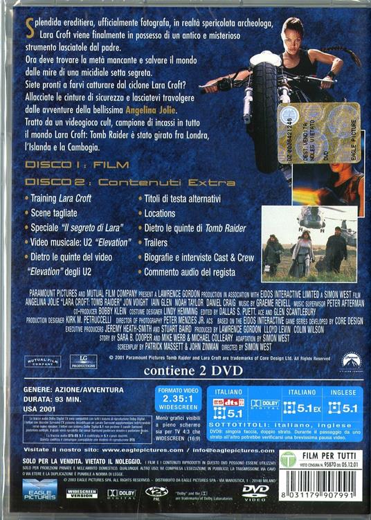 Tomb Raider (2 DVD) di Simon West - DVD - 2