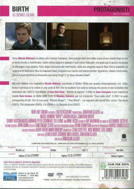 Birth. Io sono Sean di Jonathan Glazer - DVD - 2