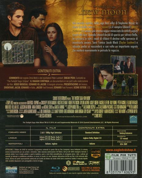 New Moon. The Twilight Saga (1 disco)<span>.</span> Special Edition di Chris Weitz - Blu-ray - 2