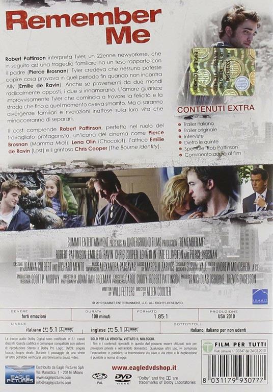 Remember Me di Allen Coulter - DVD - 2