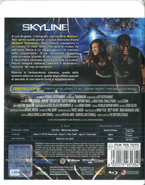 Skyline (Blu-ray)<span>.</span> Edizione speciale di Colin Strause,Greg Strause - Blu-ray - 2