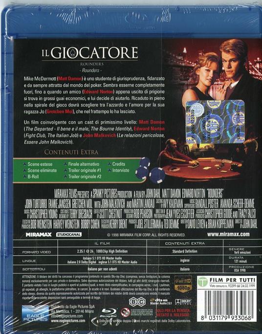 Rounders. Il giocatore di John Dahl - Blu-ray - 2