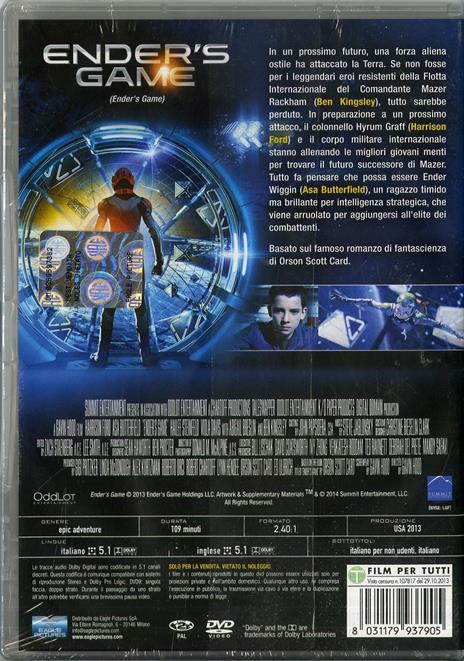 Ender's Game di Gavin Hood - DVD - 2