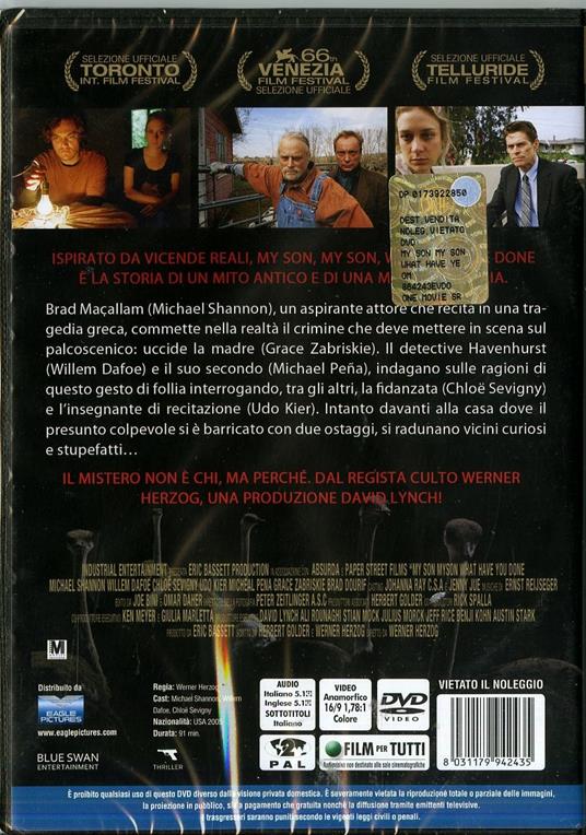 My Son, My Son, What Have Ye Done di Werner Herzog - DVD - 2