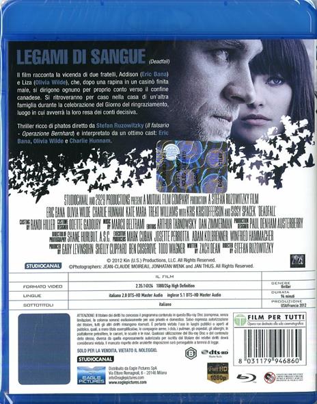 Legami di sangue. Deadfall (Blu-ray) di Stefan Ruzowitzky - Blu-ray - 2