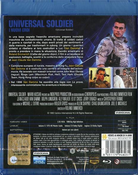 Universal Soldier. I nuovi eroi (Blu-ray) di Roland Emmerich - Blu-ray - 2