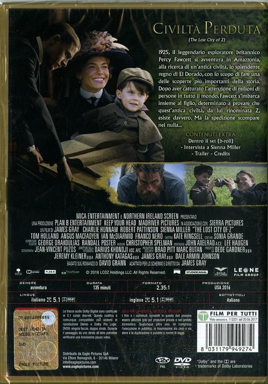 Civiltà perduta (DVD) - DVD - Film di James Gray Avventura | laFeltrinelli