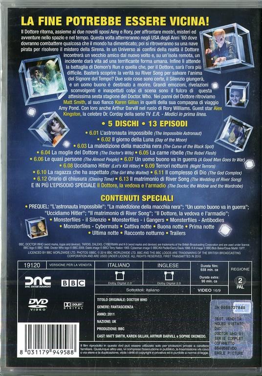 Doctor Who. Stagione 6. Serie TV ita - New Edition (DVD) - DVD - Film di  Toby Haynes , Jeremy Webb Fantastico | Feltrinelli