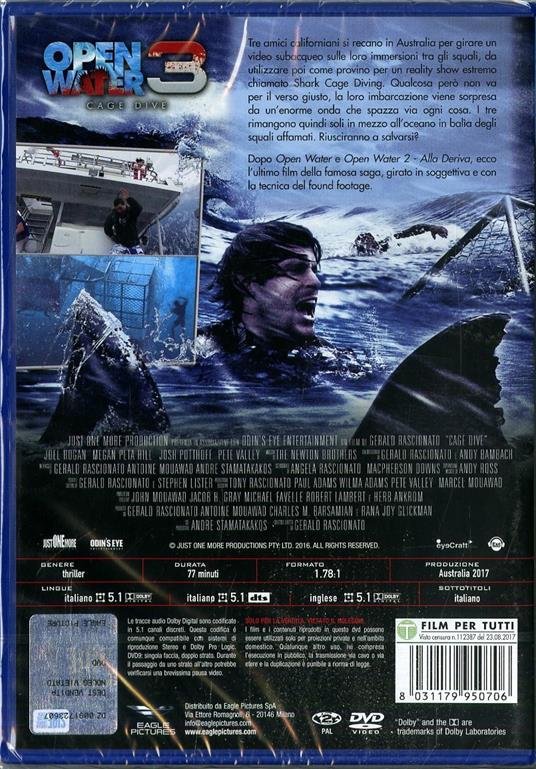 Open Water 3. Cage Dive (DVD) di Gerald Rascionato - DVD - 2