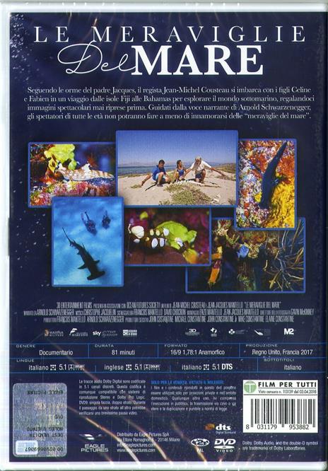 Le meraviglie del mare (DVD) - DVD - Film di Jean-Michel Cousteau ,  Jean-Jacques Mantello Documentario | laFeltrinelli