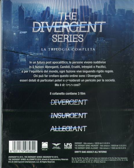 The Divergent Series. La trilogia completa. New Edition (4 Blu-ray) di Neil Burger,Robert Schwentke - 2