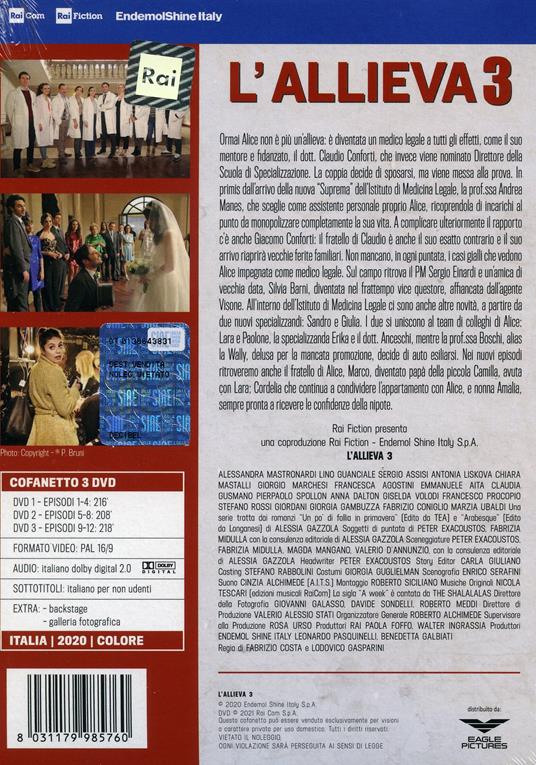 L' allieva. Stagione 3. Serie TV ita (3 DVD) - DVD - Film di Fabrizio Costa  Commedia | laFeltrinelli