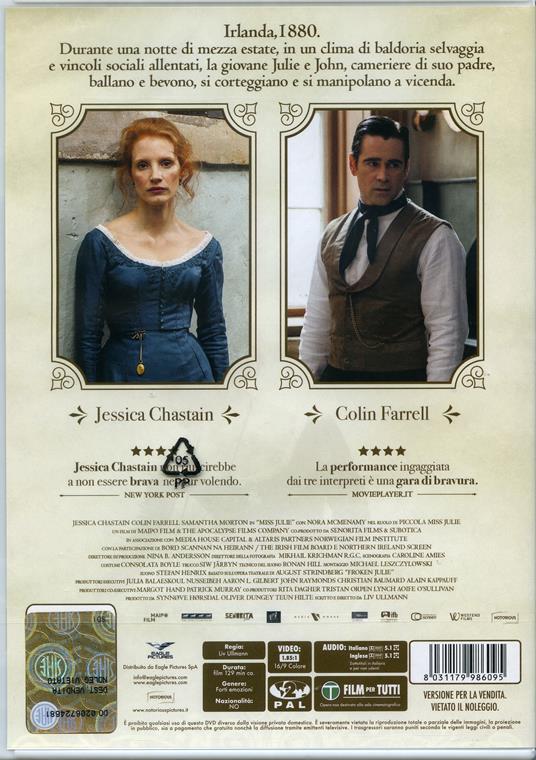 Miss Julie (DVD) di Liv Ullmann - DVD - 2