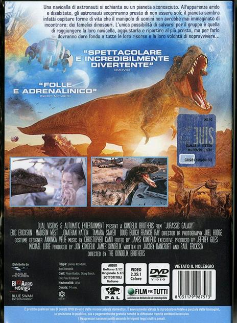 Jurassic Galaxy (DVD) di James Kondelik,Jon Kondelik - DVD - 2