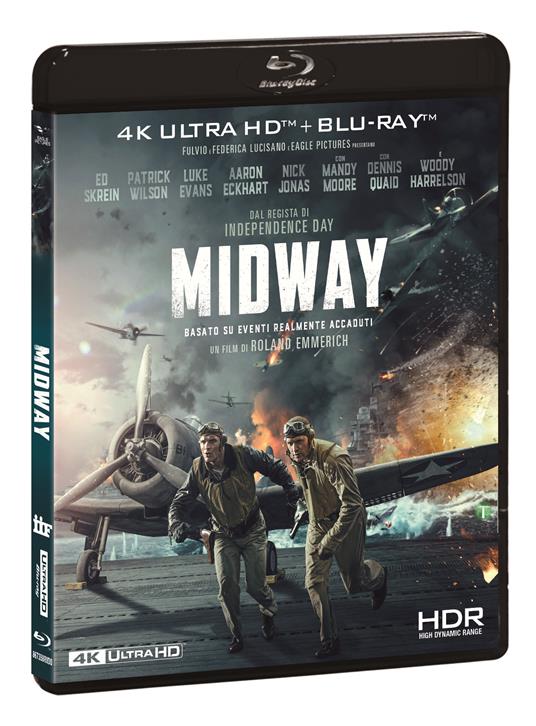 Midway (Blu-ray + Blu-ray Ultra HD 4K) di Roland Emmerich - Blu-ray + Blu-ray Ultra HD 4K