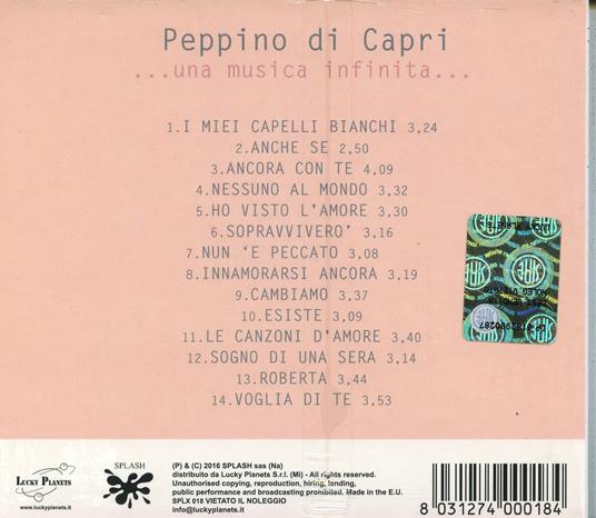 Una musica infinita - CD Audio di Peppino Di Capri - 2