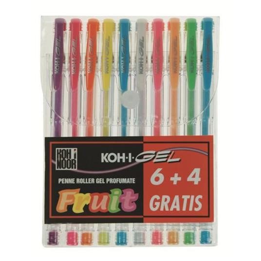 Penne Gel Fruit Koh-I-Noor. Astuccio 10 colori profumati assortiti