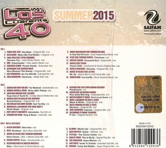 Los Cuarenta Summer 2015 - CD Audio di Lanfranchi & Farina - 2