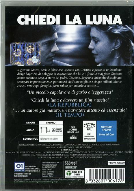 Chiedi la Luna di Giuseppe Piccioni - DVD - 2