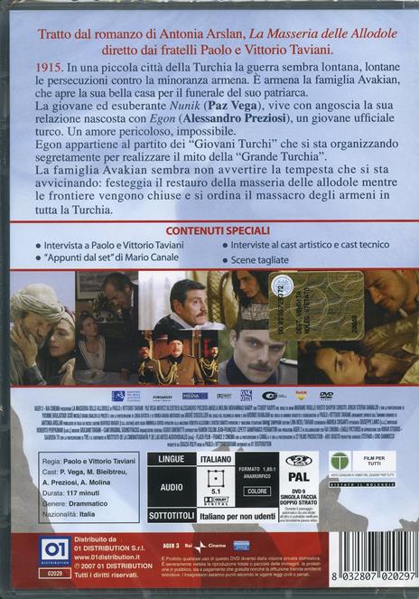 La masseria delle allodole di Vittorio Taviani,Paolo Taviani - DVD - 2