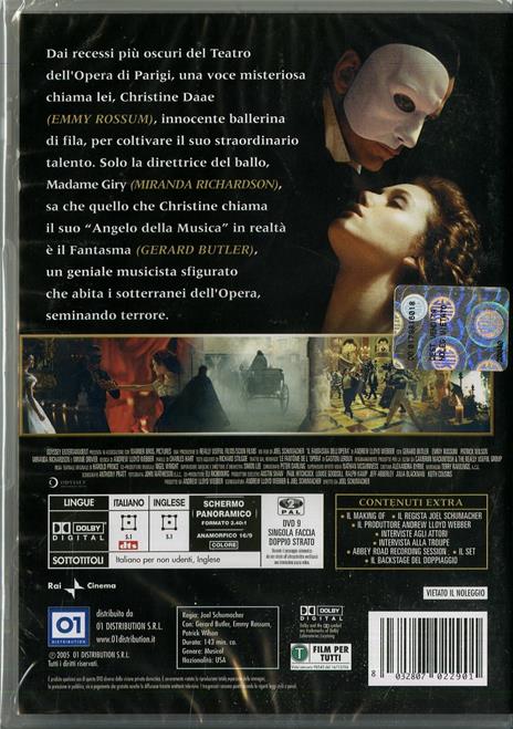 Il fantasma dell'Opera (DVD) di Joel Schumacher - DVD - 2