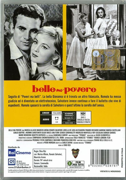 Belle ma povere di Dino Risi - DVD - 2