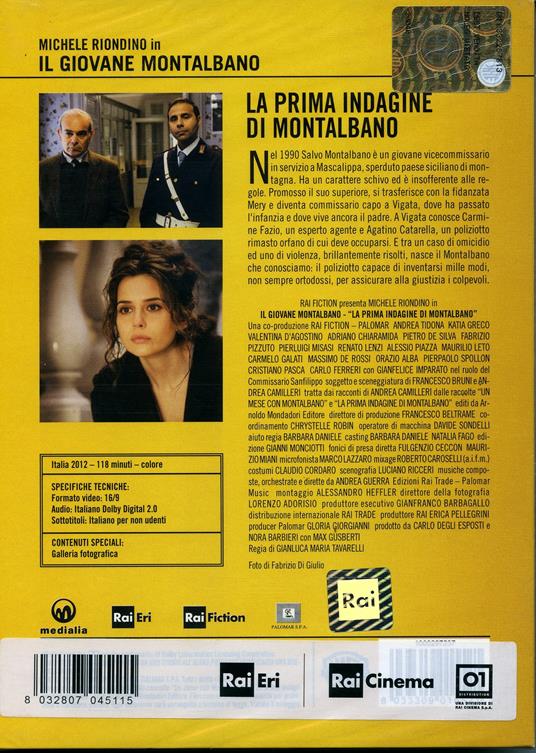 Il giovane Montalbano. La prima indagine di Montalbano - DVD - Film di  Gianluca Maria Tavarelli Giallo | laFeltrinelli