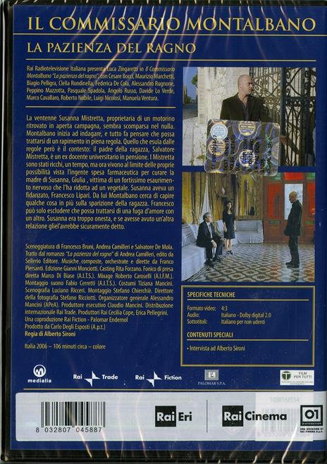 Il commissario Montalbano. La pazienza del ragno di Alberto Sironi - DVD - 2