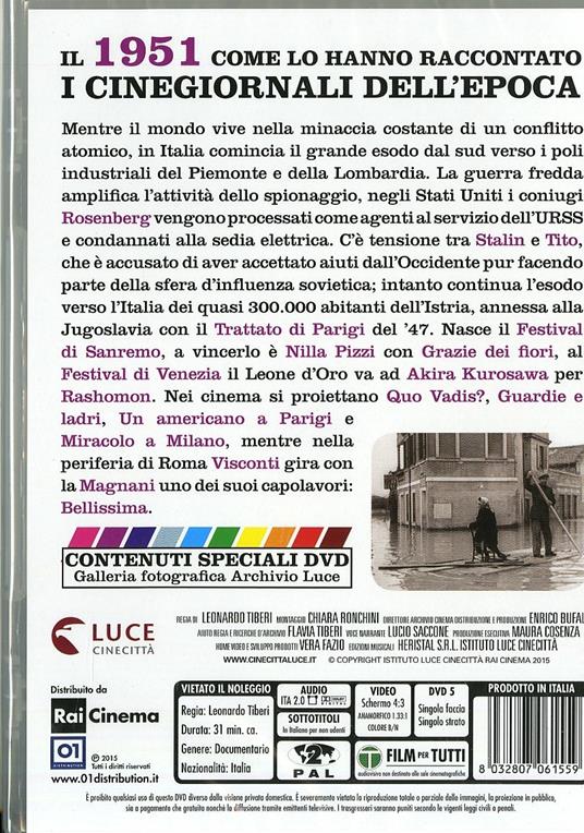 Il tuo anno. 1951 di Leonardo Tiberi - DVD - 2