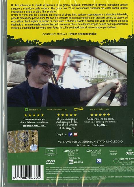 Taxi Teheran di Jafar Panahi - DVD - 2