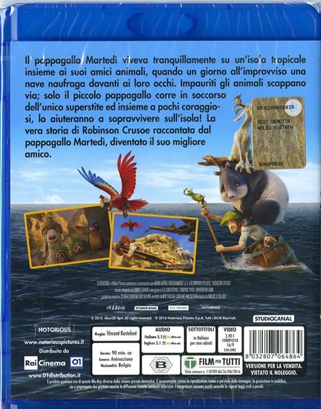 Robinson Crusoe di Ben Stassen,Vincent Kesteloot - Blu-ray - 2